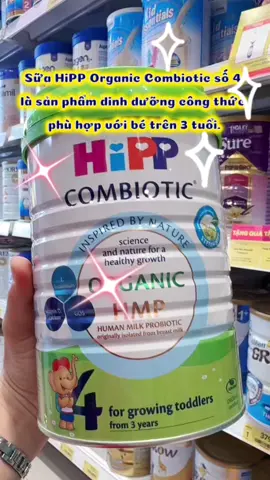 ữa HiPP Organic Combiotic số 4 là sản phẩm dinh dưỡng công thức phù hợp với bé trên 3 tuổi. Với công thức Combiotic kết hợp giữa HMO và GOS, sản phẩm giúp tăng cường sức đề kháng và hỗ trợ hệ vi sinh đường ruột khoẻ mạnh… #hipp #mebimsua #suacongthuc #fyp #viral 