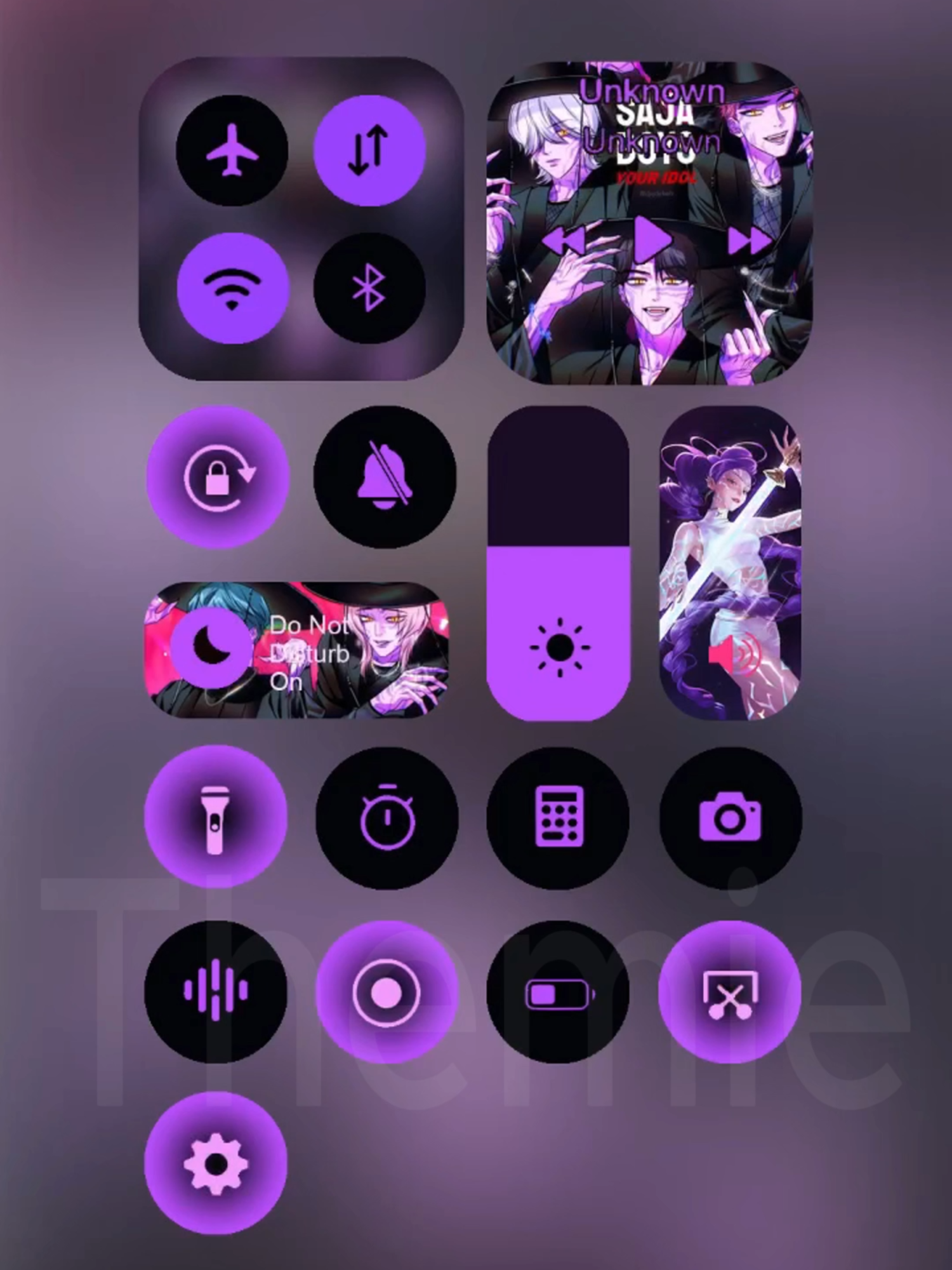 🎶 K-pop vibes 24/7—daily themes, widgets, and wallpapers to keep your screen poppin'! 💥 #themie #lockscreen #controlcenter #theme #ios18 #ios26 #kpopstan #kpop #demonhunters