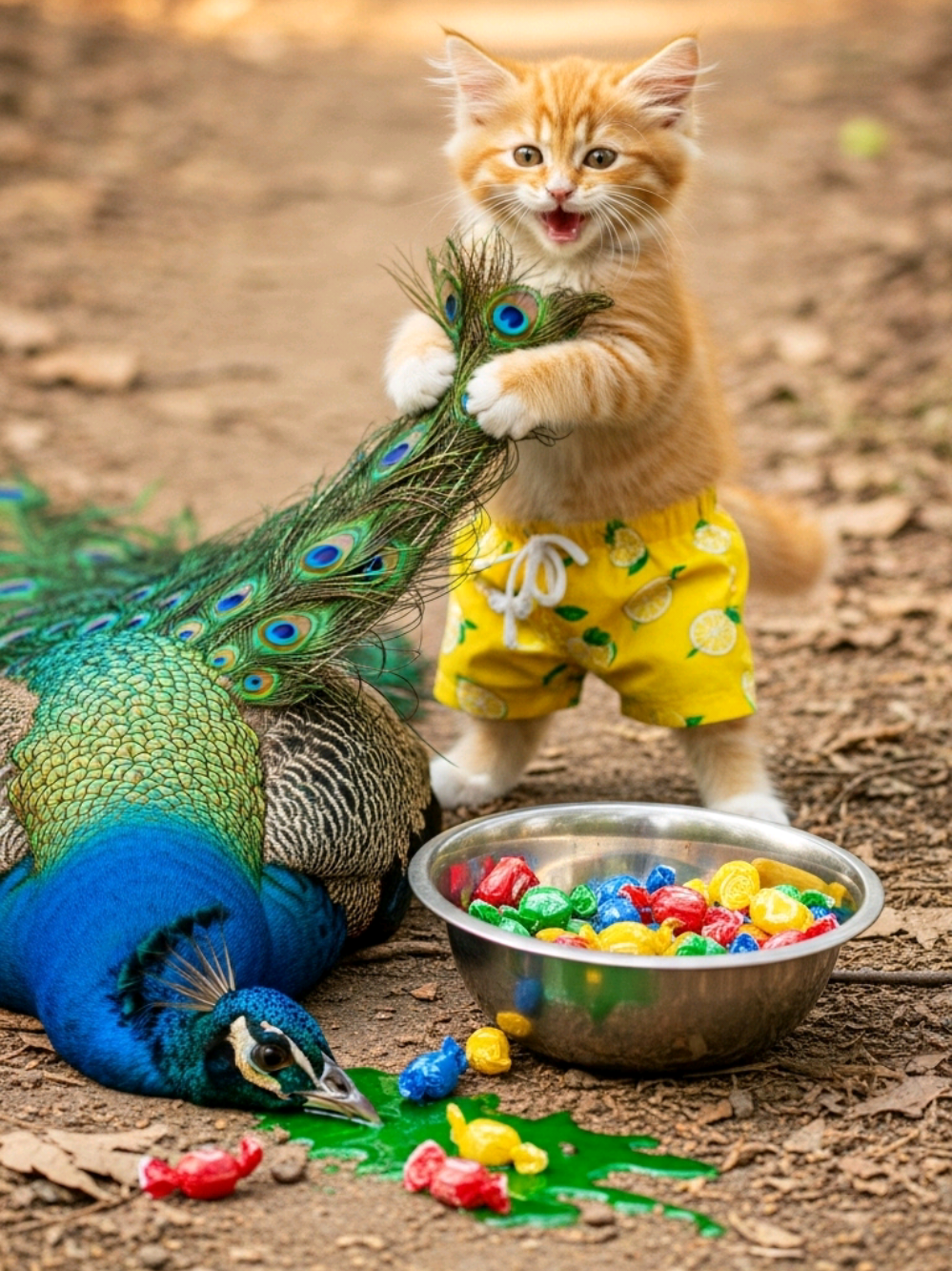 Kitten Proved to Be a Good Son #cattok #catstory #poorcat #feline 