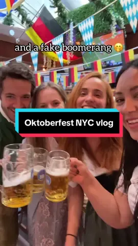 Un día en Oktoberfest en Nueva York con amigos 🍻 #nyc #oktoberfest #nycoktoberfest 