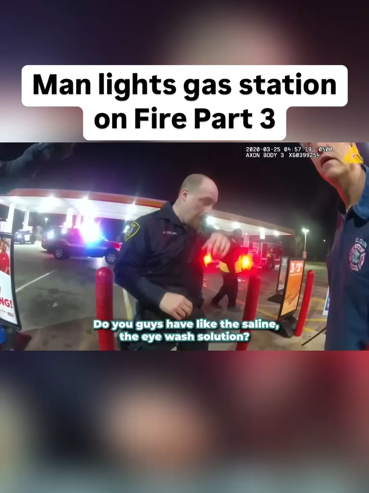 Man lights gas station on Fire Part 3 #police #news #explore #dashcam #cops #fyp #bodycam #reelsinstagram #reels #reelsofinstagram #xd2r