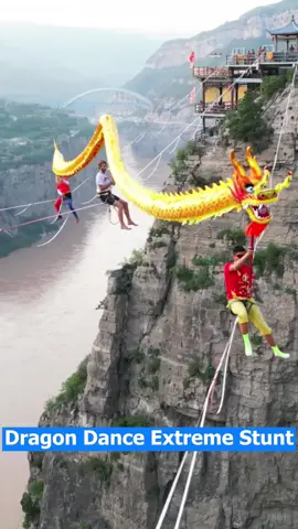 When dragon dance meets extreme sports — the real “flying dragon in the sky” 🐉🔥 Tradition collides with adrenaline, and the vibe is unreal! #DragonDance #FlyingDragon #ChineseCulture