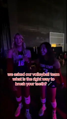 water first or toothpaste first? 🤨 #fyp #sportstiktok #volleyball #viral #teeth  ib: @Duke Football  @Fresno State Volleyball 🏐 