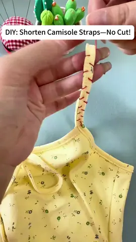 Super easy way to shorten long thin straps—simple, cute & easy to learn! Fixed mine with a 34-piece sewing kit—$8.99 + free shipping (such a steal)! Grab yours for quick mends! 🧵👗✨💸 #SewingCraft  #LargeEyeSteelNeedle #tiktokshop#fyp