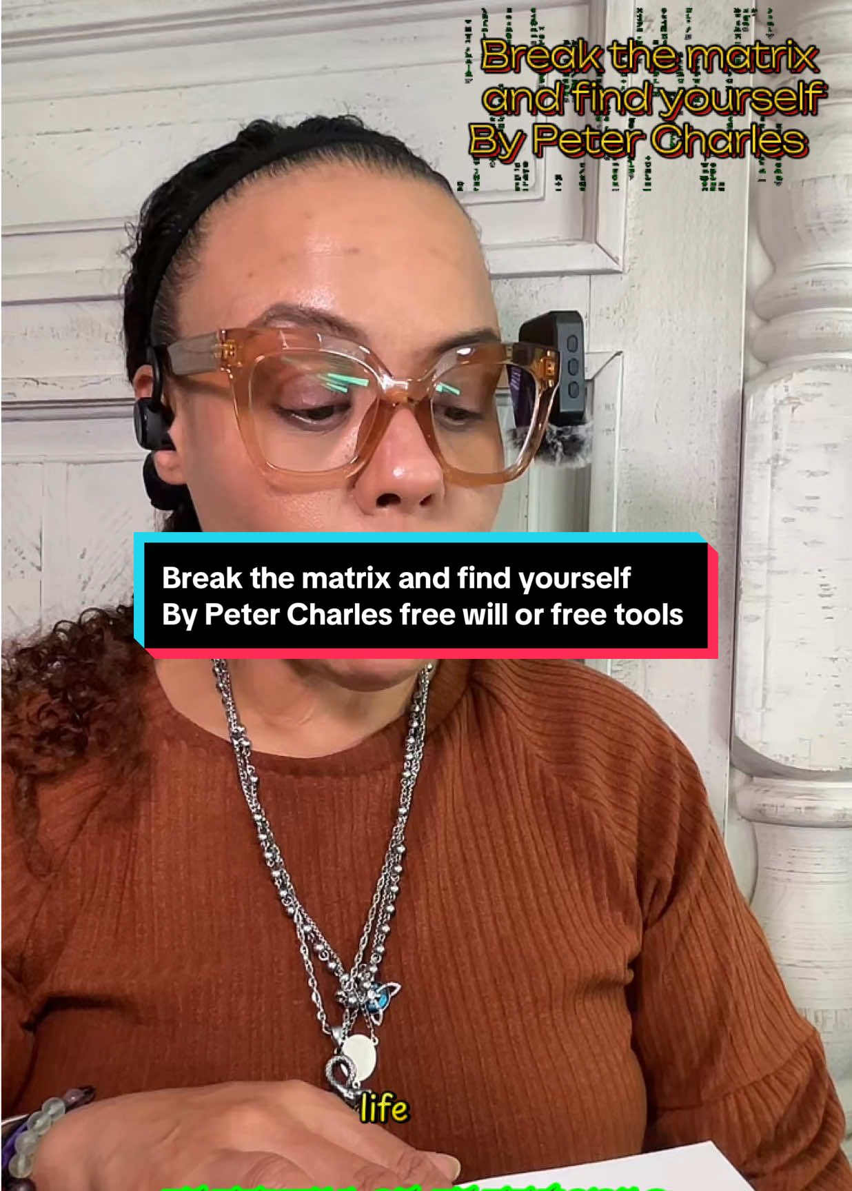 Break the matrix and find yourself By Peter Charles free will or free tools @@Philosopher Petecouldn’t tag book but if u find it elsewhere get it!