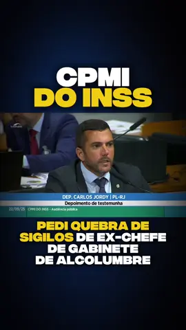 Na CPMI do roubo dos aposentados, pedi a quebra de sigilos fiscal e bancário do ex-chefe de gabinete de Alcolumbre. Paulo Augusto de Araújo Boudens recebeu R$ 3 milhões de empresa que recebeu R$ 50 milhões do careca do INSS. Precisamos apurar esse fato gravíssimo.