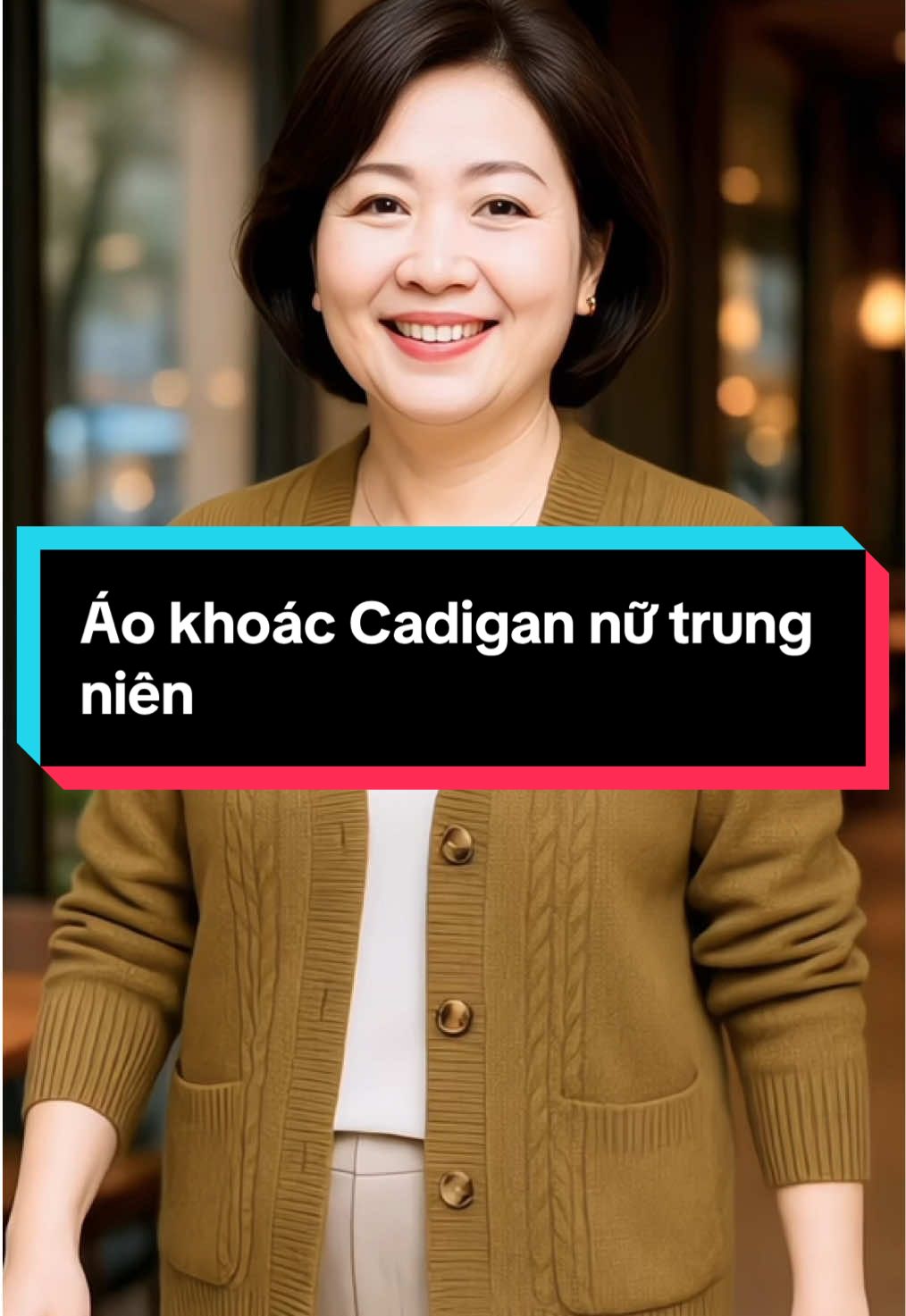 Áo khoác Cadigan nữ trung niên#xuhuongtiktok #fyp #thoitrangnu #dotrungnien #aolen 