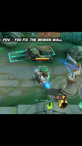 Grock fix the broken wall 😂 cr : ryo_official #fyppppppppppppppppppppppp #MLBBNEXT2025 #MLBBObsidia #MLBB 