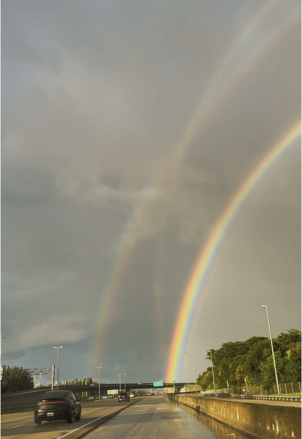 Still in AWE at this triple rainbow that appeared yesterday. Tears were definitely shed. What a gift 😭😍🌈 #nature #travel #earth #rainbow #fyp #traveltiktok #florida