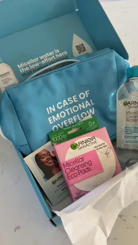 such a cute box with a little interactive moment 🪽🥹 soo grateful @GarnierUSA 💕 #giftedbygarnier #garnierwaterworks #garnierskincare #unboxingpr #unboxing unboxing pr, garnier, skincare, beauty