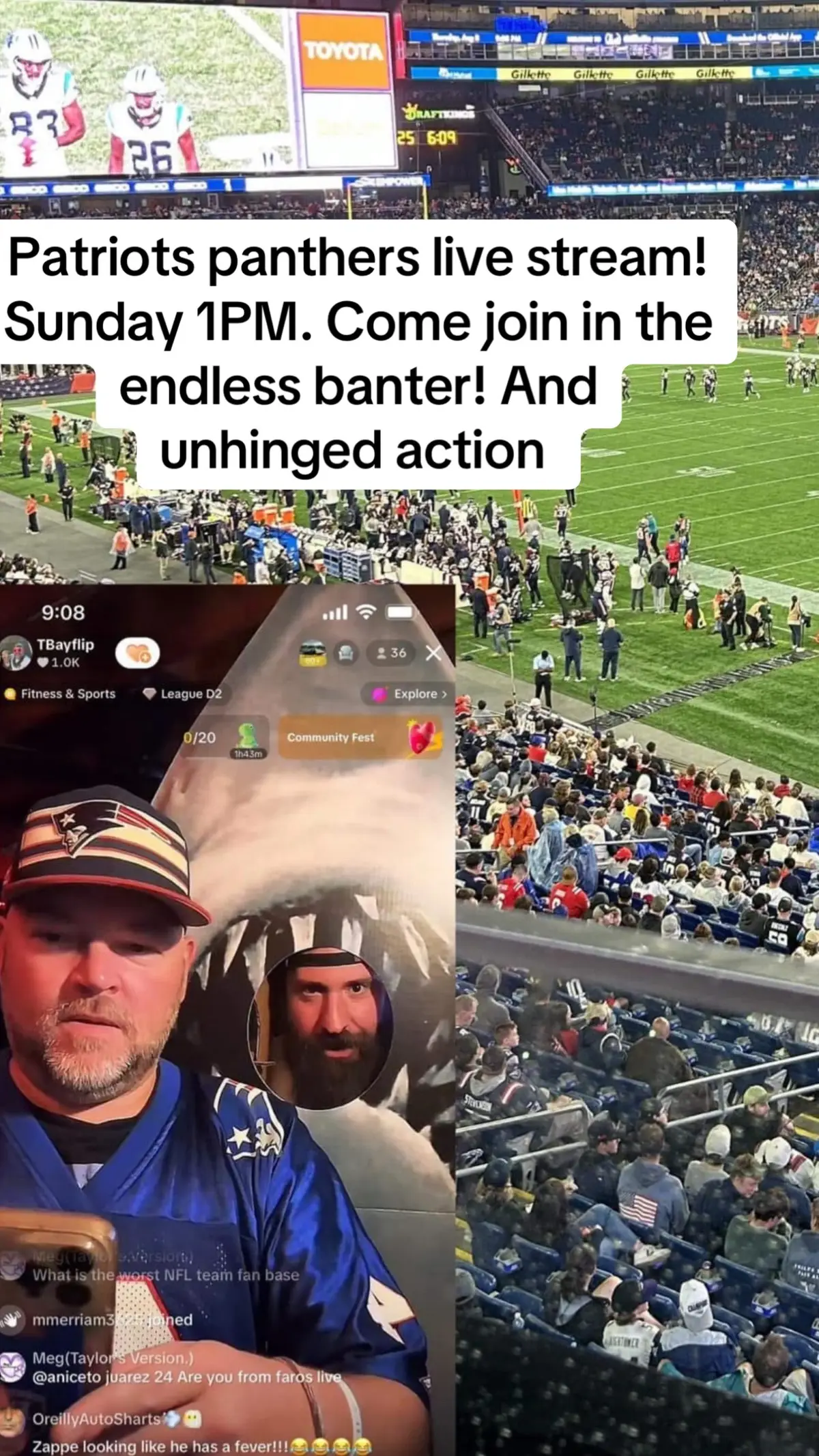 Live stream. This Sunday come join the chaos 