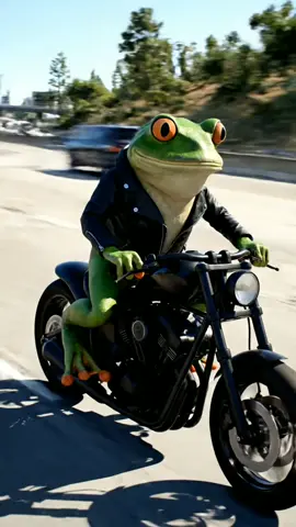 Happy time  #frog #riding #tiktok #fypシ #ai #viral #happy #enjoylife 