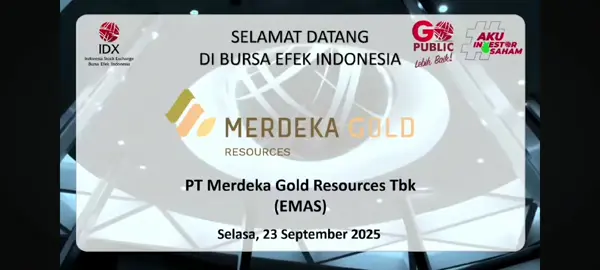 Seremoni IPO EMAS PT. Merdeka Gold Resiurces Tbk #ipo #bursaefekindonesia #emas #saham #investasi 