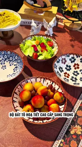 ✨ chiếc bát đều được thiết kế tỉ mỉ, hoa văn mang đậm phong cách Nhật Bản, vừa thanh lịch vừa độc đáo. !! #reviewsanpham #batdep #sangtrong #giadungtienich #jizonguyen 