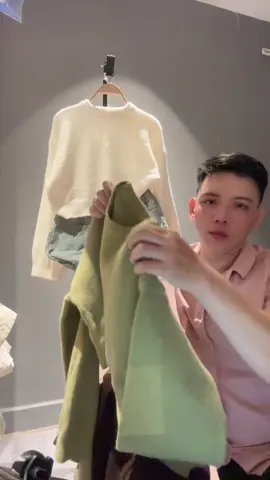 Áo len nữ croptop rộng tay dài to #TikTokLIVE #nhatran #LIVEhighlights #aolennu 