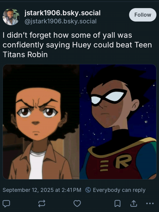 #stitch with @Miko  Huey is not ready #boondocks #teentitans #animation #debate 