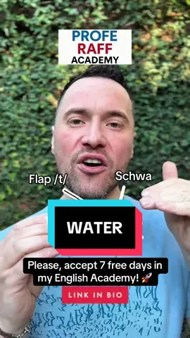 WATER (agua) Learn the American Accent pronunciation #creatorsearchinsights 🇺🇸 JOIN MY ENGLISH ACADEMY, get a 7-day FREE trial now and stop struggling with native speakers, gain fluency and self confidence while making friends worldwide! (Link in bio, the SKOOL one) 🚀 … #english #ingles #learn #water 