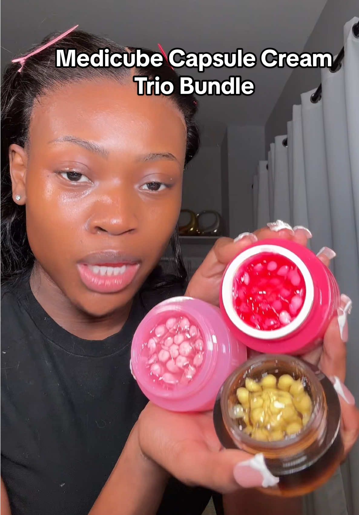 Medicube capsule cream different skin problems Medicube Capsule Trio has niacinamide, PDRN, & vitamin C in one powerful skincare set 🩷💛❤️ #medicube #medicubecapsulecream #capsulecreams #rushtok2025 #TikTokShopLaborDaySale