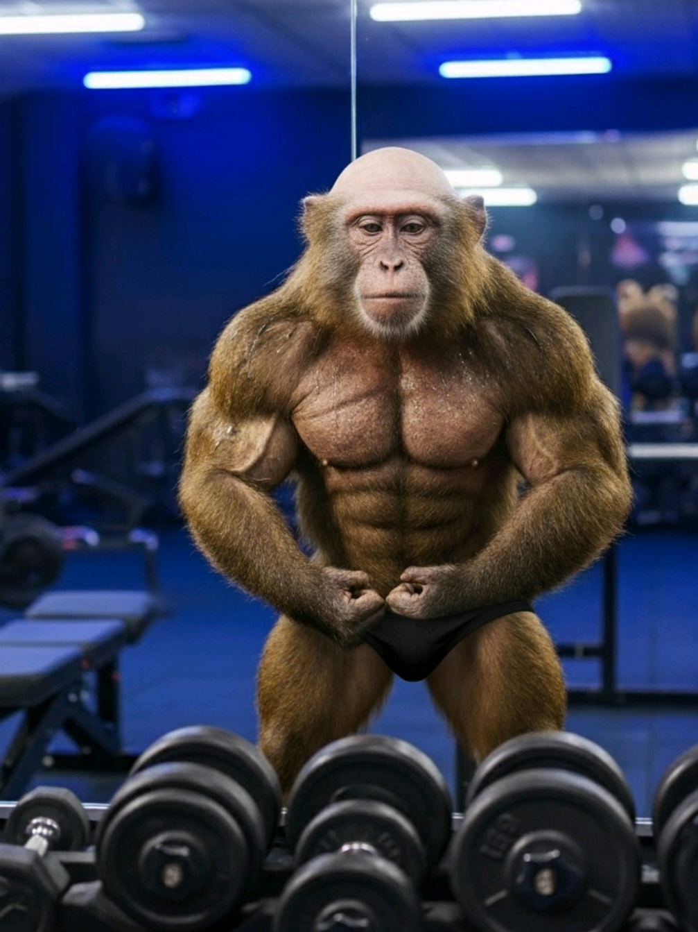 Leco na acadêmia! Ganhos TURBINADOS 💪🐒 #MonkeyLeco #MonkeyVlog #Bodybuilding #trembolona #anabolizante 