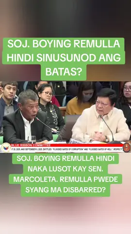 SOJ. BOYING REMULLA INIIBA ANG BATAS AT HINDI SINUSUNOD ANG BATAS? #breakingnews #balita #news 