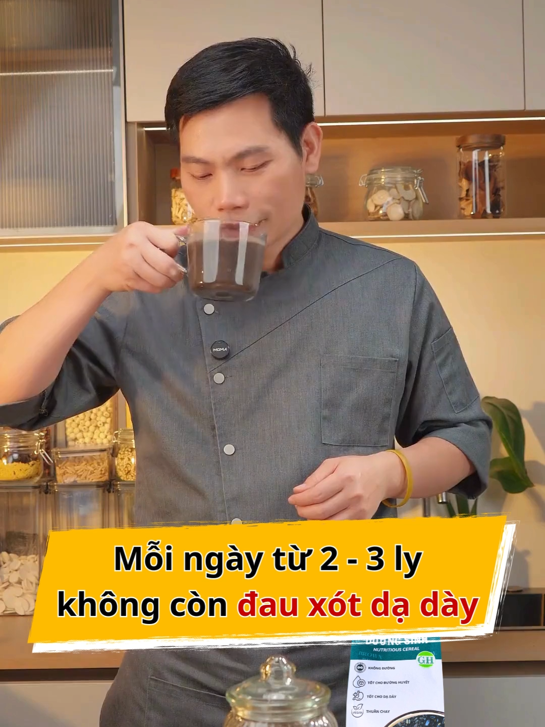 Uống trước mỗi bữa ăn từ 5 - 10 phút nhé #quachkimlong #longgiahanfood #giahanfood #ngucocmeden #ngucocmedengiahanfood #ngucocduongsinh #daudaday #daudadayangi #daubaotu #traonguocdaday #traonguocdadaythucquan