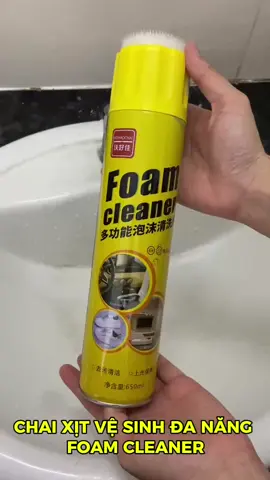 Chai Xịt Bọt Vệ Sinh Ô Tô Đa Năng Foam Cleaner 650ml – giải pháp chăm sóc toàn diện cho xế yêu của bạn. Với công thức tạo bọt siêu mịn, sản phẩm giúp làm sạch nhanh chóng bụi bẩn, vết ố trên bề mặt nội thất như ghế da, nỉ, taplo, thảm sàn, vô lăng… đồng thời khử mùi, diệt khuẩn hiệu quả. ✨ Ưu điểm nổi bật: Tạo bọt siêu mịn, làm sạch nhanh chóng Loại bỏ vết bẩn, dầu mỡ, bụi bám lâu ngày Khử mùi, diệt khuẩn, mang lại không gian trong lành An toàn cho nhiều bề mặt: da, nỉ, nhựa, kim loại… Dung tích lớn 650ml, sử dụng tiết kiệm và lâu dài 👉 Phù hợp cho cả vệ sinh ô tô và dùng trong gia đình (sofa, rèm cửa, thảm, đồ nội thất…).#XịtBọ#XịtBọtVệSinhọ#XịtBọtĐaNăngn#VệSinhÔTôDịchVệSinhÔTô#CapCut 