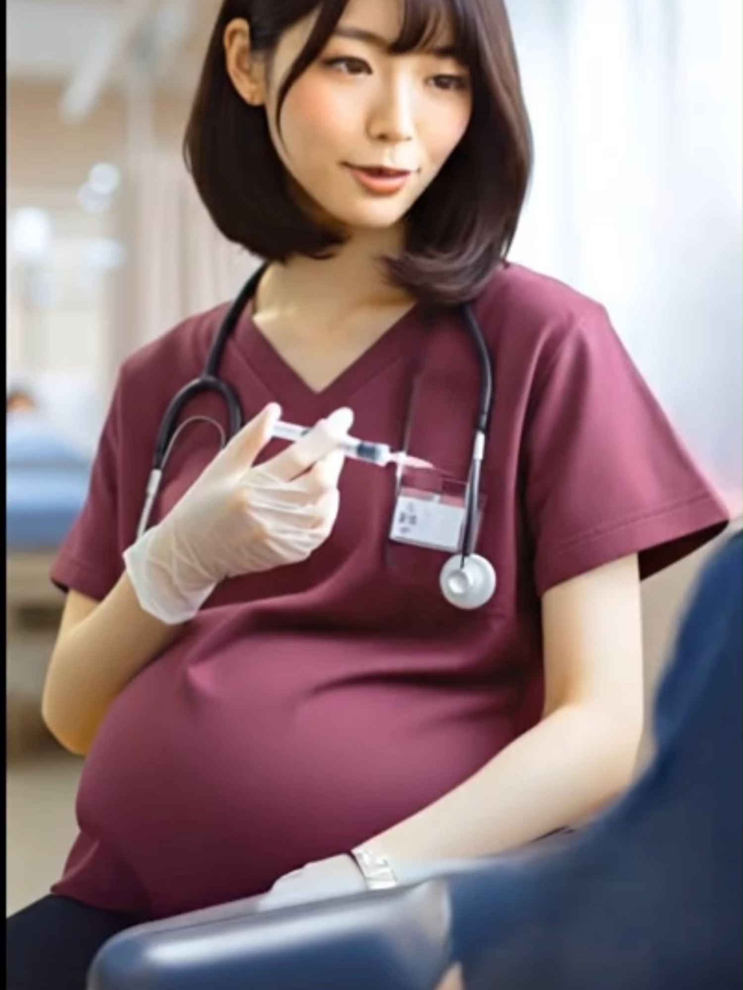 Pregnant nurse explaining to a boy#pregnant #pregnancy #contractions #trending #maternity #backpain #labor #preggo #tiktok #CreateWithEffects #birth #childbirth #memories #babykicks #babymovements #capcut #cute