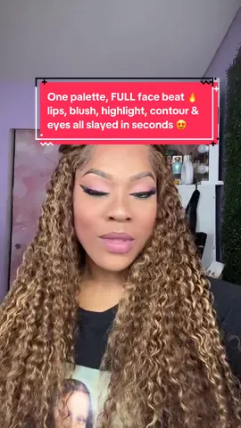 ✨ I did a full slay with this 5-layer book palette—used the lippies, blush, highlight, contour & eyeshadows. Long-lasting, waterproof & #donnaapproved 💄🔥 #eyeshadow #viralmakeup #lips #contour 