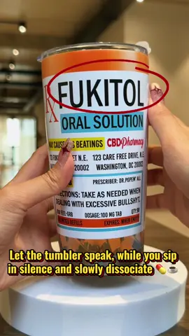 A must-have for your corporate life 💊 #fukitol #funnytumbler #idgaf #sarcasm #robinwilliams 