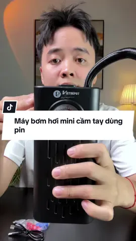Máy bơm hơi mini cầm tay dùng pin sạc