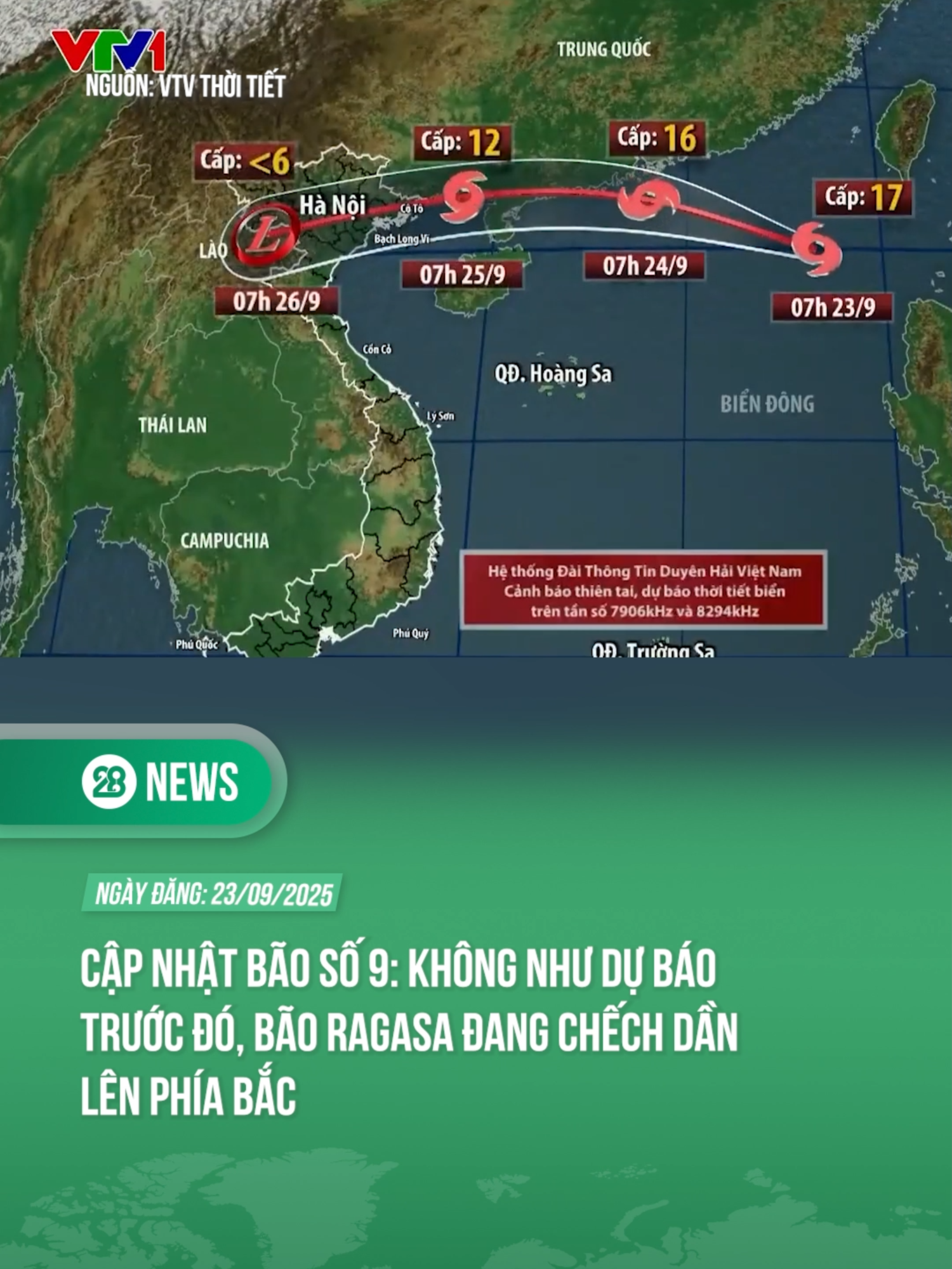 CẬP NHẬT BÃO SỐ 9 - RAGASA ĐANG CHẾCH DẦN LÊN PHÍA BẮC #theanh28 #theanh28news #tiktoknews #RAGASA