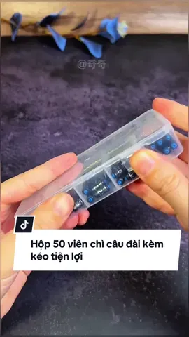 Hộp 50 viên chì câu đài kèm kéo  tiện lợi #xuhuong #cauca #fishing 