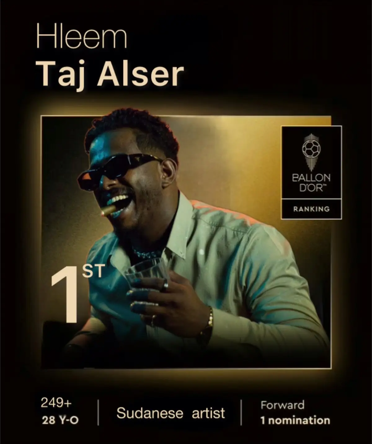 حليم يفوز با ال بالون دور🏆🥇🔥#creatorsearchinsights #sudanese_tiktokمشاهير #حليم_تاج_السر #hleem_taj_alser #راب_سوداني 