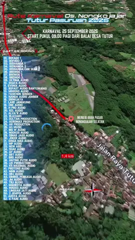 “Tak ready-kan bolo, Rute Karnaval Nongkojajar kali ini pesertanya paling banyak, sampai 52 sound system. Start pagi jam 09.00 dari Balai Desa Tutur.” #karnavalnongkojajar #rutekarnaval #pasuruan #karnaval2025 #horeg 