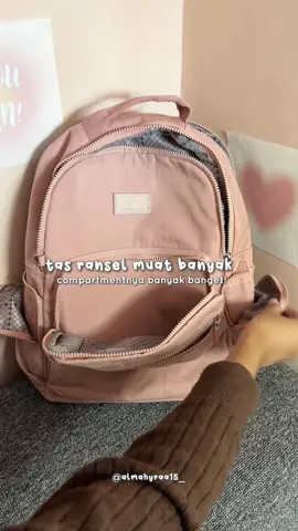 tasnya punya penyimpanan yang banyak dan luas banget, muat banyak barang, cocok banget ni di pakai buat sekolah 😍🫶🏻 #tasransel #ransel #backpack #tassekolah #tasmuatbanyakbarang 