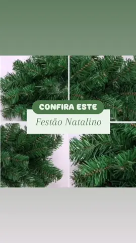 Confira o festão natalino 🎄✨ Decore portas, janelas e escadas com charme e praticidade! #Natal #Decoração #Festão Comente 