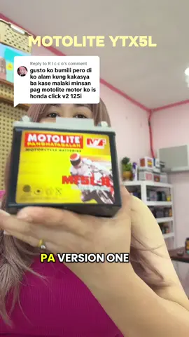 Replying to @R I c c o Honda click 125,150 at 160 v1 v2 v3 eto po ang 5L ang ginagamit natin. Mura lng to mga boss swak sa budget! #mcb #battery #automotive #fyp #motorcycleaccessories 