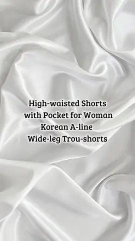Shorts for Women High-waisted with Pocket Korean A-line Wide-leg Trousers Pants Casual Loose Slim #fyppppppppppppppppppppppp #tiktokaffiliate #smallbusinesstiktok 