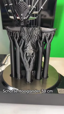 Schotse hooglander van 30 cm. De deltaprinter laat weer zien waar hij goed in is. Vanaf half oktober te koop  op de website. Www.dutchdigitaldude.nl. #3dprinting #schotsehooglander #foryoupage❤️❤️ #uniekcadeau #giftideas 