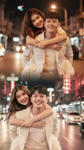 #Aiทำถึงเกิ๊น  1.เข้าแอฟ Gemini 2.เลือกรูป 3.ป้อนคำสั่ง (prompt) : แก้ไขภาพถ่ายไฟล์ต้นฉบับ ยึดโครงหน้าต้นฉบับเหมือนต้นฉบับทั้งผู้ชายและผู้หญิง 100% ความละเอียดสูง ความคมชัดสูง ภาพถ่าย ครึ่งตัวซูม ระยะใกล้ สมจริงระดับ 8K แบบDigital TAN จากภาพที่อัปโหลด คู่รักหนุ่มสาวยิ้มสดใสระหว่างเดินเล่นยามค่ำใหญิงคืน หญิงสาวผมลอนยาวๆสีน้ำตาล ยึดโครงหน้าต้นฉบับเหมือนในภาพที่อัพโหลด 100% โอบกอดจากด้านหลังขณะขี่หลังชายหนุ่มที่ ใส่ ชุดสูทแฟชั่นเกาหลีสีครีมมินิมอล เสื้อเชิ้ตสีมินิมอล กางเกงขายาวสีมินิมอล แต่งตัวน่ารักอบอุ่น ทั้งคู่ยิ้มอย่างมีความสุข ท่ามกลางแสงไฟถนนอุ่น ๆ และตึกเมืองที่เบลอเล็กน้อย สร้างบรรยากาศโรแมนติกของค่ำคืนที่แสนอบอุ่น #เทรนมาแรงวันนี้ #อย่าปิดกั้นการมองเห็น #Aiทำถึงเกิ๊น 