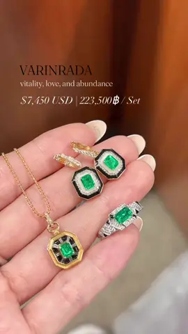 💚✨ “ราคาพิเศษงานแฟร์ | ชุดเครื่องประดับมรกตแห่งความมีเสน่ห์และพลังชีวิต” | Fashion Emerald Jewelry Set | High-Crystal Panjshir Emeralds with Diamond Accents  🔬 Gemological Excellence • Main Stones: Panjshir emeralds – earrings 1.01ct, ring 0.61ct, pendant 0.36ct • Metal: 18K gold with fine workmanship • Accent Stones: High-quality South African natural diamonds • Crystal Quality: High-transparency Panjshir emeralds with glowing color and clarity • Craftsmanship: Refined, luxury pavé setting, modern yet timeless design 📈 Investment Insight • Panjshir emeralds are highly sought after for their intense glow and rarity • Complete 3-piece sets offer collectible value and market appreciation • Stylish, wearable luxury that balances sophistication with investment security 🌿 Symbolism & Aura • Emeralds represent vitality, love, and abundance • Wearing a coordinated suite amplifies harmony and elegance • Brings prosperity, balance, and inner strength 💰 Special Price: $7,450 USD | 223,500฿ 💸 VALUE & INCLUDES ✓ 3-piece emerald suite (earrings, ring, pendant) ✓ 18K gold + natural diamond accents ✓ International gemstone certificate ✓ Luxury jewelry case & aftercare ✓ Worldwide insured delivery 📱 Contact & Reservation 📲 LINE: @750uezfs 📞 WhatsApp: +66 63 635 8383 🔖 Quote code “FASHIONEMERALD7450” for priority viewing ✨ Explore More Heirlooms @varinradajewelry | @wildluxu | @Imperialgrid | @Oriaera | @Oceanlegaci | @Antique_varinrada | @Landsasset #EmeraldSet #PanjshirEmerald #EmeraldJewelry #LuxuryEmerald #DiamondJewelry   