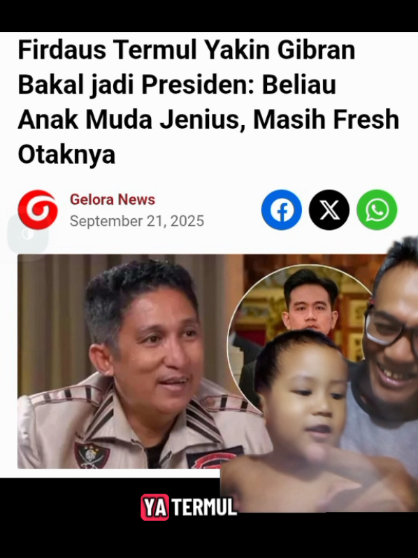 Cucu Gw sampai Teriak2 baca Statment Termul. 😂😂😂 #firdaustermul #gibran #pahpoh 