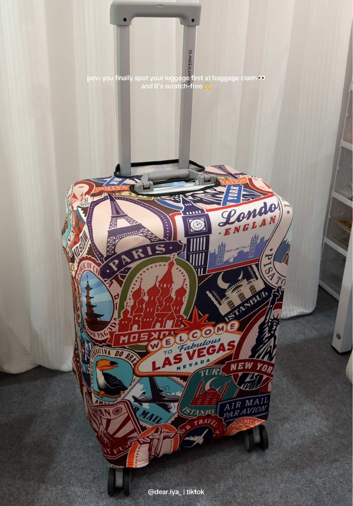 Don’t travel without this Luggage Cover ✈️ #luggage #luggagecover #suitcasecover #suitcase 