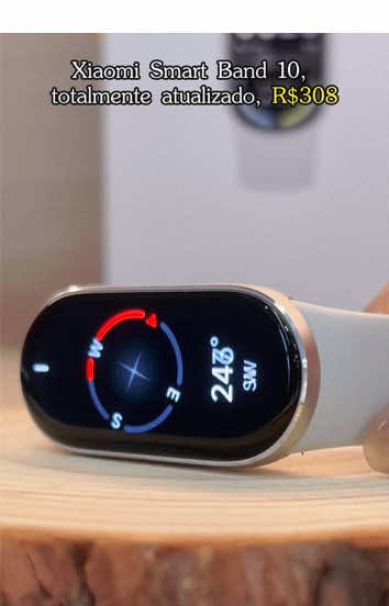 🔥 Só hoje: Smart Band 10 R$282+ 100% original 📦 Pronta entrega no Brasil: Xiaomi Band 10 oficial#foryoupage #xiaomi #watch 