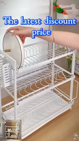 LivinEase 2/3-Tier Dish Drainer DishDrying Rack Plate Organizer Storage ShelfKitchen Rack Stainless Steel White #dishdrianer#dishorganizer #dishdrainerorganizer#dishrack #fyp #budolflinds