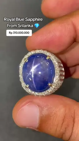 Ring Emas Berlian..Natural Blue sapphire from Srilanka.#permata #fyp #bluesapphire #beranda #trending 