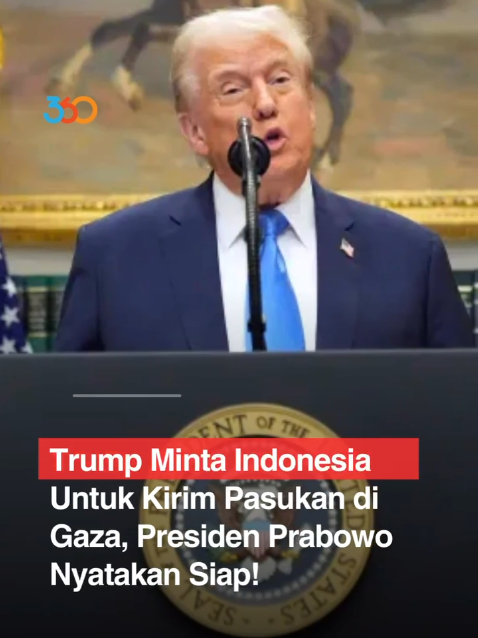 Presiden AS Donald Trump disebut akan meminta kesediaan penempatan pasukan perdamaian dari negara-negara Muslim di Gaza, termasuk Indonesia. Dan Presiden Indonesia dalam pidato di PBB menyatakan siap mengirimkan pasukan untuk di Gaza.  #indonesia #trump #prabowo #pbb #fyp 