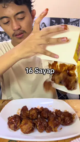 16 sayap + spaghetti +reddog #mukbang #makanking #reddog 