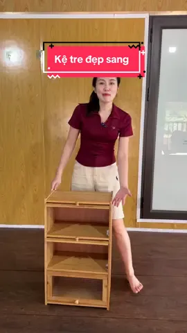 Kệ làm bằng tre đẹp sang để đồ đa năng#ketre #kedanang #kedanang3tang #re #xuhuong 