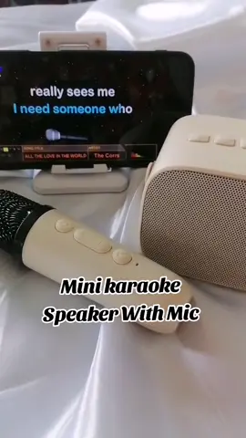 Mini karaoke Bluetooth speaker with mic #bluetootspeaker #minikaraokespeaker 